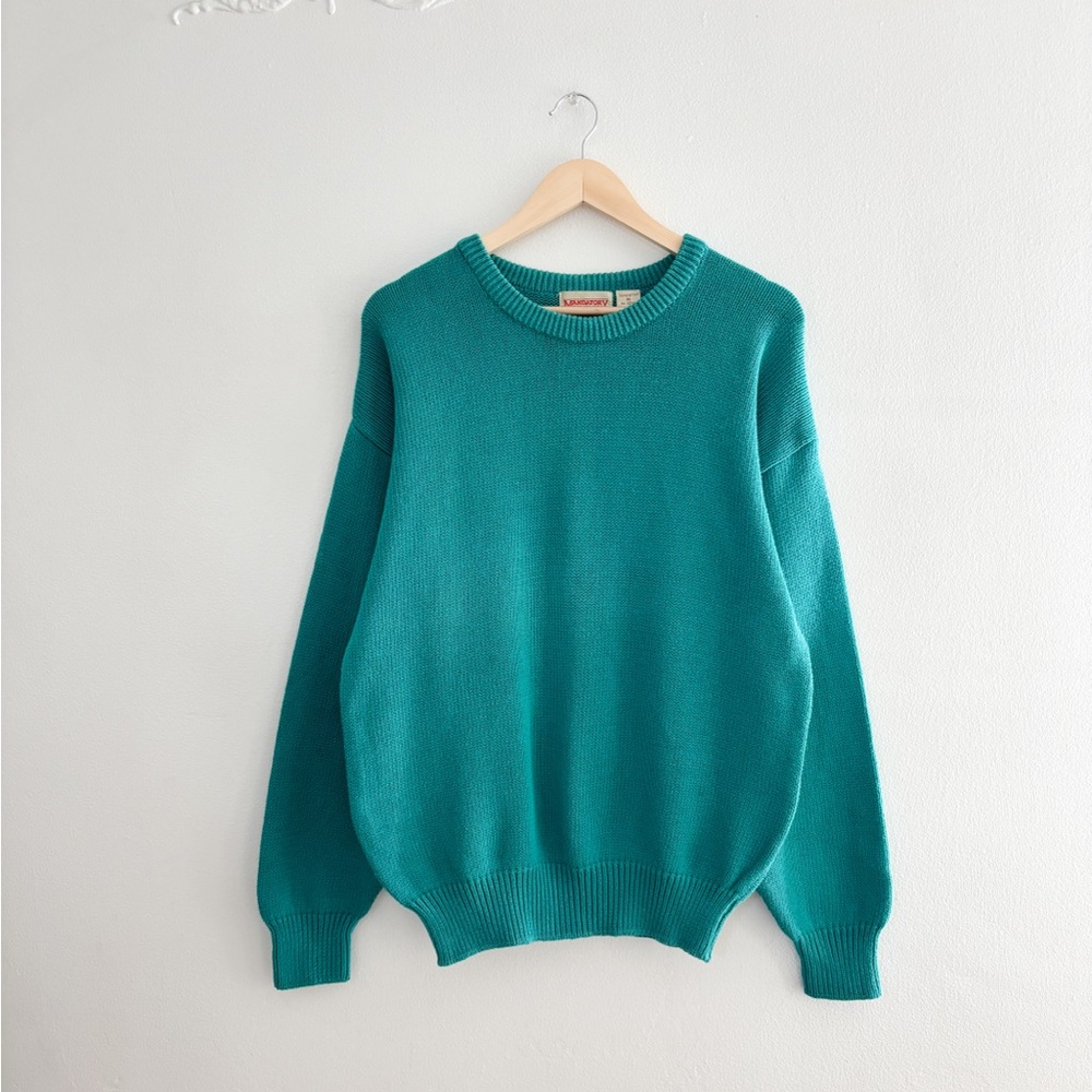 Vintage Teal Cotton Sweater
